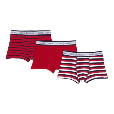 Pack of three boys' assorted printed trunks